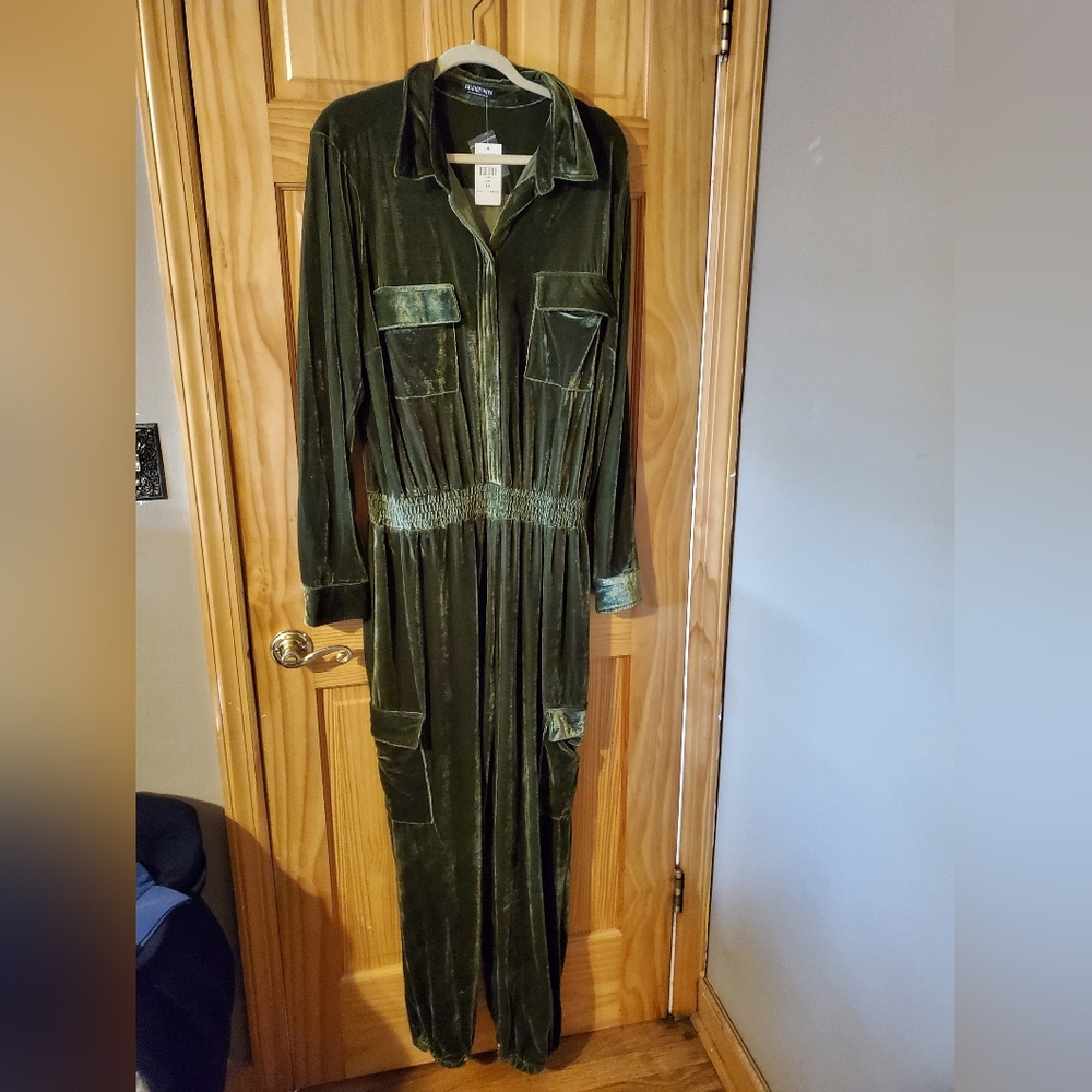 Fashion Nova Forest Green Jumpsuit - 1X